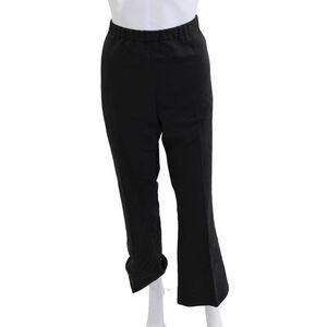 Peace of Cloth Women Dress Pants Black Cotton Linen Size L